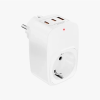 KESGİN MARKET® Tekli Yüksek Voltaj Korumalı Duvar Prizi 2x Type-c 1x Usb Çıkışlı Priz Grup Priz Çoğaltıcı Beyaz