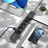 KESGİN MARKET® 5 Prizli Akım Korumalı Uzatma Kablosu | 2xusb-a + 2xusb-c | 3680w - 2m Kablo