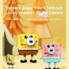 KESGİN MARKET® Sünger Bob Tasarımlı Yeni Nesil Çocuk Dijital Mini Fotoğraf Makinesi Çift Kamera