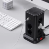 KESGİN MARKET® Wp711 Akım Korumalı Priz Kablosuz Şarj İstasyonu 11x Soket 3x Usb 1xtype-c Kablolu Grup Priz