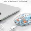 KESGİN MARKET® Bluetooth Usb Çift Modlu Sessiz Mouse, Şeffaf Mıknatıslı Kapaklı, Type-c Şarjlı, Dpı Ayarlı, Kablosuz 10m Çekim Mesafeli, Masaüstü Kısayol Tuşlu, Taşınabilir Şarjlı Mouse Beyaz