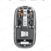 KESGİN MARKET® Bluetooth Usb Çift Modlu Sessiz Mouse, Şeffaf Mıknatıslı Kapaklı, Type-c Şarjlı, Dpı Ayarlı, Kablosuz 10m Çekim Mesafeli, Masaüstü Kısayol Tuşlu, Taşınabilir Şarjlı Mouse Siyah
