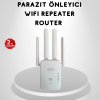 KESGİN MARKET® 300Mbps WiFi Menzil Genişletici 4 Antenli WPA3 Güvenlikli Priz Tipi Repeater