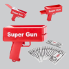 KESGİN MARKET® Super Money Gun Para Saçma Tabancası Yüksek Atış Güçlü Kırmızı Model