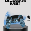 Kablosuz PS4 Controller Çift Motorlu Dayanıklı Gamepad