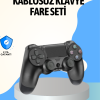 PS4 Uyumlu Kablosuz Oyun Kolu Ergonomik Çift Titreşimli
