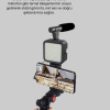 Telefon Video Çekim Kiti LED Aydınlatma Mikrofon Tripodlu Tam Set
