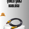 65W 4’ü 1 Arada Örgülü Hızlı Şarj Kablosu USB-C USB-A Çoklu Şarj Dayanıklı