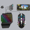 Mobil Gaming Oyun Seti 5in1 X8 Pro Çipset RGB Klavye Mouse Telefon Tutucu