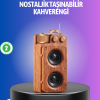 Vintage Tasarımlı Bluetooth Hoparlör Uzun Pil Ömürlü ve FM Destekli