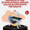 Bluetooth 5.0 Kablosuz Şarj Rampalı FM Radyo ve RGB Işıklı Hoparlör