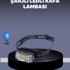 USB Şarjlı Mini LED KAFA Feneri 50m Odak 150m Geniş Aydınlatm