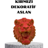 Özel Tasarım 3D Aslan Figürü Duvar Süsü Dekoratif Heykel 20x21 cm