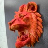 Özel Tasarım 3D Aslan Figürü Duvar Süsü Dekoratif Heykel 20x21 cm