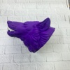 Mor Renk 3D Kurt Başı Duvar Dekoru Asılabilir Maskot Heykel 25x19 cm