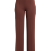 Kadın Modal Çımalı Yüksek Bel Beli Lastikli Bol Paça Pantolon - Kiremit