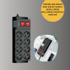 KESGİN MARKET®Akım Korumalı 8’li Priz 3 USB’li Uzatma Kablosu Isıya Dayanıklı 2 Metre