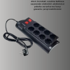 KESGİN MARKET®Akım Korumalı 8’li Priz 3 USB’li Uzatma Kablosu Isıya Dayanıklı 2 Metre