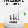 KESGİN MARKET®Ergonomik 16 Parça Bits Tornavida Uç ve Adaptör Seti
