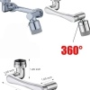 KESGİN MARKET®Dönen Musluk Başlığı 1080 Derece Ayarlanabilir Filtreli Sprey Uç