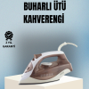 KESGİN MARKET®2200 Watt Buharlı Ütü Kahverengi Seramik Taban Şok Buharlı