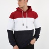 Üç Şardonlu Kapşonlu Parçalı Kanguru Cepli Erkek Günlük Sweatshirt