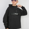 Yarım Fermuarlı Kapşonlu Baskılı Erkek Çocuk Günlük Sweatshirt