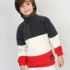 Full Polar Kumaş Yarım Fermuarlı Garnili Erkek Çocuk Günlük Sweatshirt