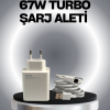 67 Watt Güvenli Hızlı Şarj Adaptörü Samsung M31 M33 M51 Uyumlu