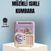Işıklı Sesli Şifreli Otomatik Para Çeken Kumbara Mor