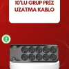 Usb Type-c Destekli 10’lu Grup Priz Termal Korumalı 2m Kablo 2500w