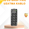 10’lu Çoklu Priz Termal Korumalı Usb Type-c Çıkışlı 2500w Uzatma Kablosu