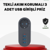 Akım Korumalı Usb’li Priz – Güçlü 2500w, Isı Ve Çocuk Koruması
