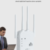 300mbps Wifi Menzil Genişletici 4 Antenli Wpa3 Güvenlikli Priz Tipi Repeater