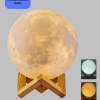 Rgb Modlu 16 Renkli Ay Gece Lambası 3d Baskı