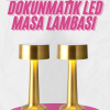 Altın Rengi Masa Ve Gece Lambası Dokunmatik Şarjlı Masa Lambası