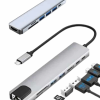 8 Port Çoklayıcı Macbook Ile Uyumlu Çoğaltıcı Type-c Dönüştürücü Tf Sd Kart