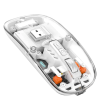 Sessiz Tıklama Çift Modlu Bluetooth Ve Alıcı Şeffaf Mouse Fare