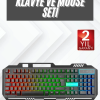 Işıklı  Q Klavye Mouse Seti Siyah   Klavye
