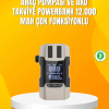 12.000 Mah Akü Takviye Powerbank Dahili Hava Pompalı Dijital Ekranlı