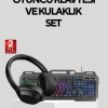 Set Işıklı Klavye Mouse + Bluetooth 5.2 Kulaklık  Paketi