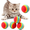 2 Adet Gökkuşağı Renklı Kedı Köpek Oyun Topu