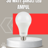 30W Şarjlı LED Ampul E27 Duy %80 Enerji Tasarruflu Soğuk Beyaz