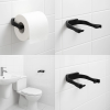 Modern Siyah Tuvalet Kağıtlığı Duvar Tipi Minimal Tasarım Peçetelik