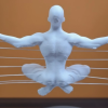3d Zen Heykeli Modern Ay Tasarımlı Meditasyon Biblosu