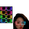 Aydınlatmalı LED Parti Gözlüğü Çok Renkli Modlu Cyberpunk Tasarım