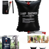 20 Litre Güneş Enerjili Kamp Duşu PVC Dayanıklı Taşınabilir Duş Torbası