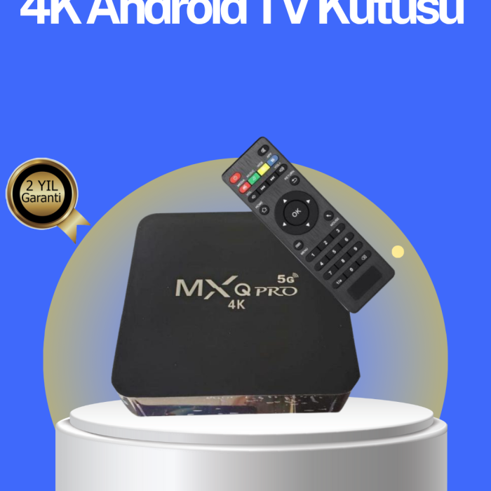 KESGİN MARKET ® Akıllı Android TV Box – 4K Çözünürlük, 2GB RAM, 16GB Depolama, Hızlı Wi-Fi
