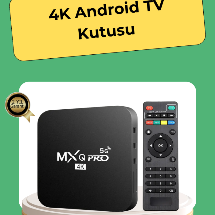 KESGİN MARKET ® 4K Ultra HD TV Box – 2GB RAM, 16GB Hafıza, Android Akıllı Medya Oynatıcı