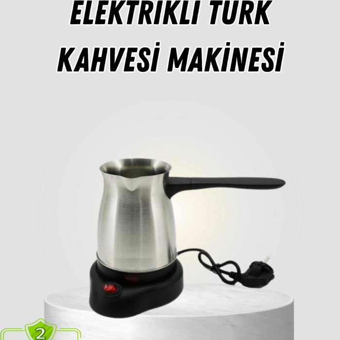KESGİN MARKET ® 800W Paslanmaz Elektrikli Cezve Gizli Rezistans ve Ergonomik Kulp